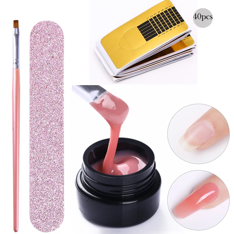 Гель лак для наращивания ногтей MAD DOLL полупрозрачный УФ гель дизайн дизайна