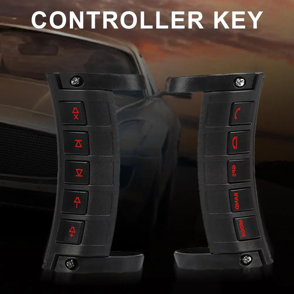 Botón de Control remoto edición luminosa, Control Universal cuadrado, controlador de volante, estéreo inalámbrico, DVD, navegación GPS