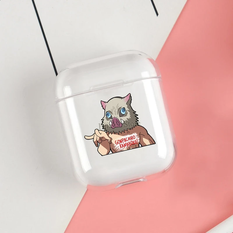 

Inosuke Demon Slayer Clear Cases For Apple Airpods 1 2 Earphone Bluetooth Wireless Cover For Airpods 2 1 Coque