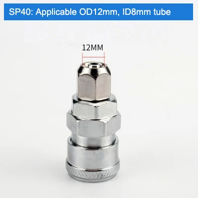 PP40 SP40 PF40 SF40 PH40 SH40 PM40 SM40 Пневматический фитинг C Тип быстродействующего соединителя муфта высокого давления работа на воздушном Компрессоре - Цвет: SP40