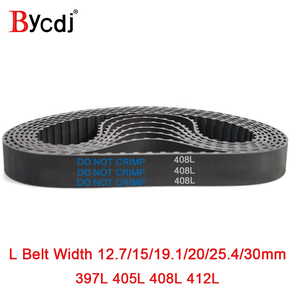 

Trapezoid L Timing belt C=397/405/408/412 Width 050/12.7mm 075/19.1mm 25.4mm Synchronous Belt 397L 405L 408L 412L