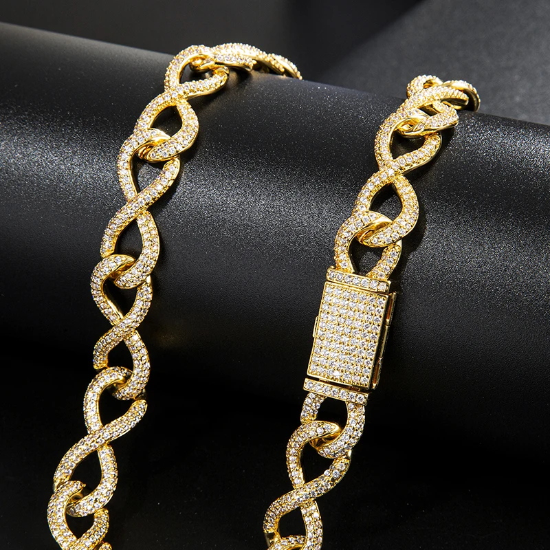 Хип-хоп 12 мм тяжелый Большой рок замок застежка Iced Out AAA Bling CZ кубический цирконий