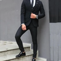 mew arrival 3 pieces black two button mens suit 2021 slim fit tailor made groom wear wedding business blazer%ef%bc%88jacketvestpants%ef%bc%89