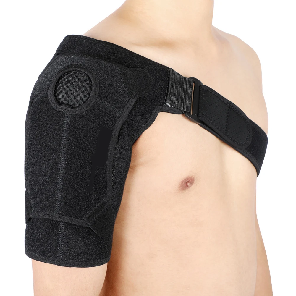 

Improved Pressurized Professional Sports Shoulder Pad External Cold Compression Sheet Lighter Thinn Breathable Large Size Black