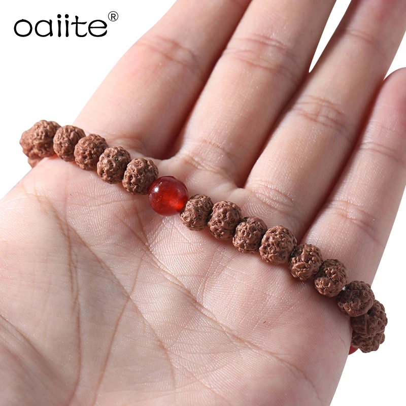 Натуральный семена Бодхи 8 мм мужской браслет Тибетский буддизм запястье Mala