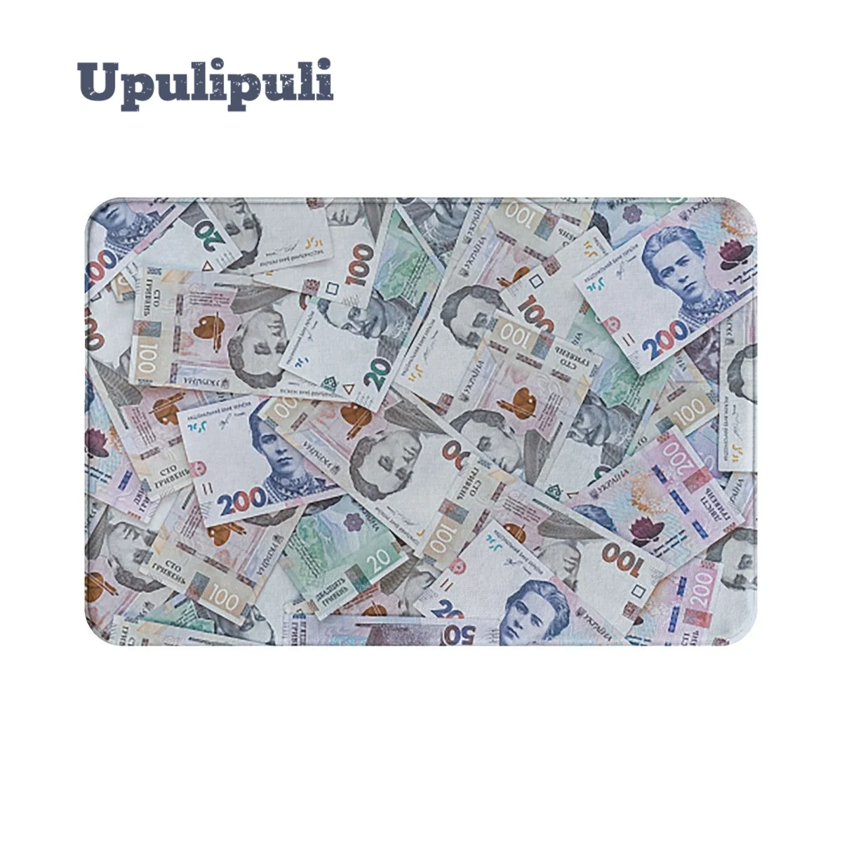 

Paper Money Different Denominations Ukrainian Hryvnia Mat Soft Rug Non-Slip Absorbent Mat for Floor Bathroom Indoor Outdoor Mats