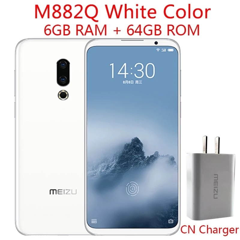 CN White 6G 64G Meizu 16th, 4G LTE, 6 ГБ, 64 ГБ, Snapdragon 845, четыре ядра, 6,0 дюймов, FHD, 2160x1080 P, полный экран, двойная камера заднего вида - Цвет: CN White 6G 64G