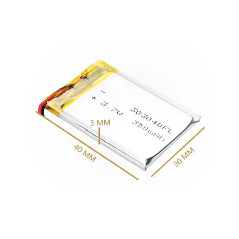 303040 3 7 V 350mAh литиевая полимерная аккумуляторная батарея для MP3 MP4 MP5 PDA GPS