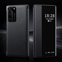 Smart View Case For Huawei P40 Pro Auto Sleep Wake Flip Cover Slim Phone Case Magnetic Shell For Huawei P40Pro Fundas Capa
