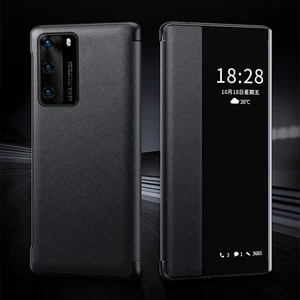 smart view case for huawei p40 pro auto sleep wake up flip cover slim phone case magnetic shell for huawei p40pro fundas capa free global shipping