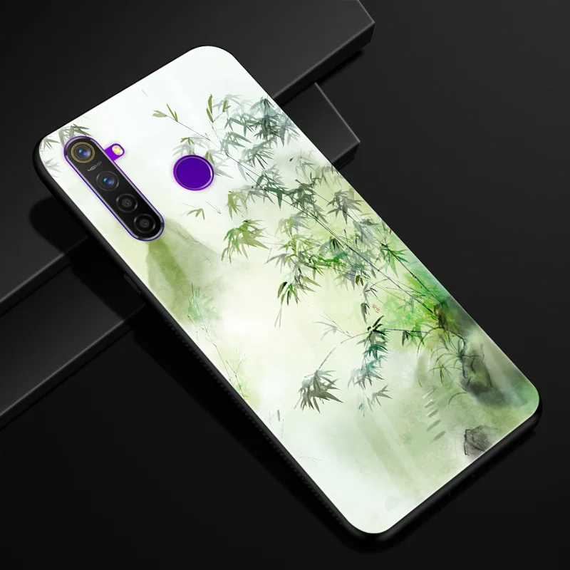 20 Для OPPO Realme 5 pro Чехол 6,3 ''стекло Жесткий чехол для OPPO Realme5 чехол для телефона силиконовый бампер Fundas Coque Realme 5pro - Цвет: 20
