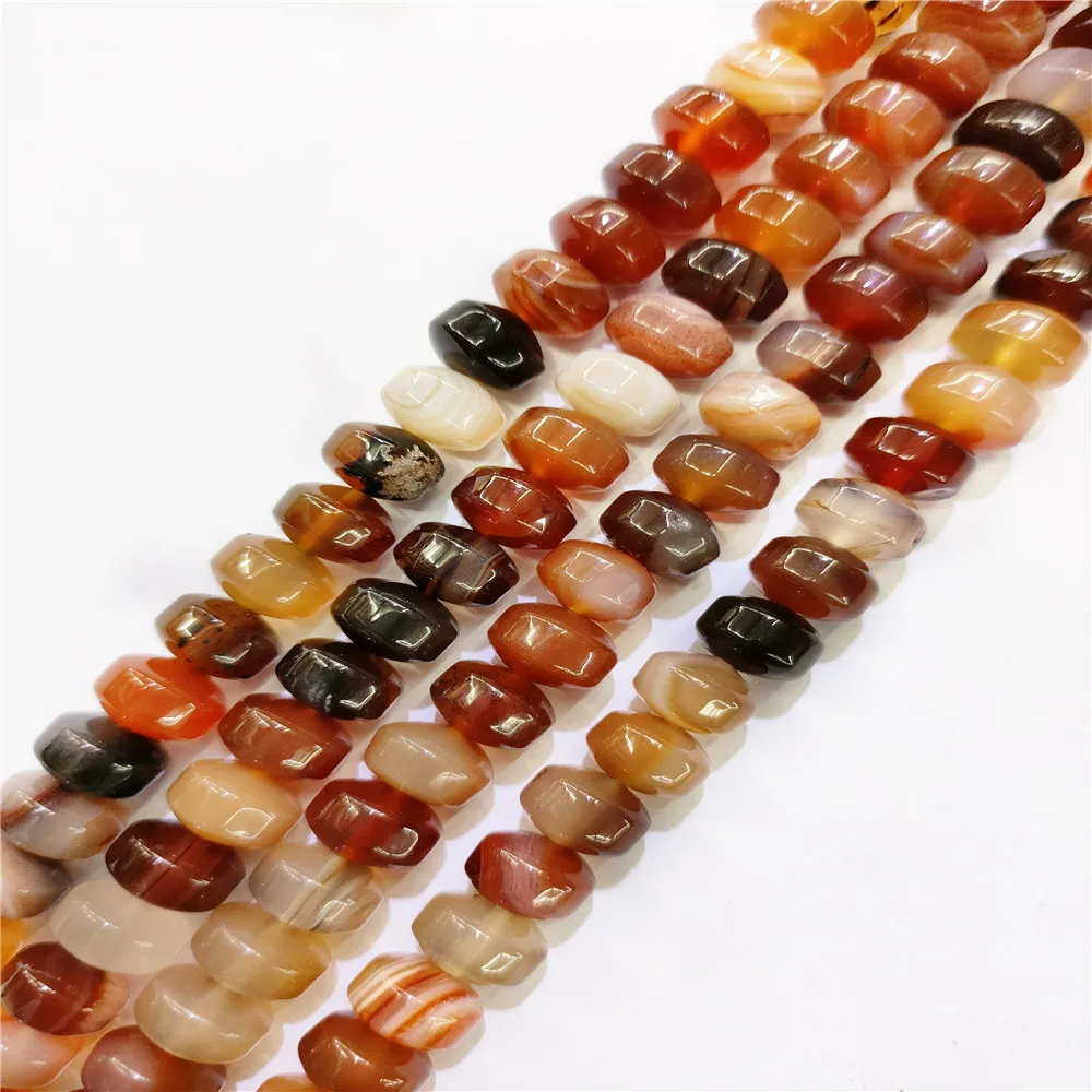 

Бусины Агатовые 1 нить, 58 шт., 7x9 мм, 15,5 дюйма