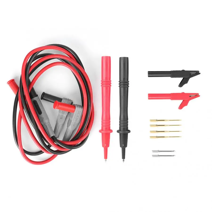 P1300B 12 в 1 мультиметр тестовый свинцовый комплект зонд алигатор зажимы