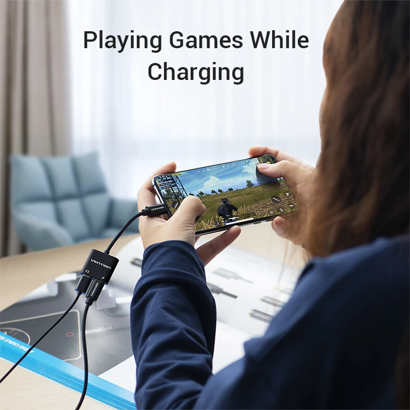 Аудиоадаптер Vention USB C для наушников адаптер 2 в 1 с Type c на Dual аналоговый/цифровой