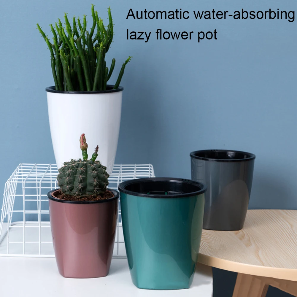Творческий горшок для самостоятелтной поливки ленивый цветочный Автоматическая