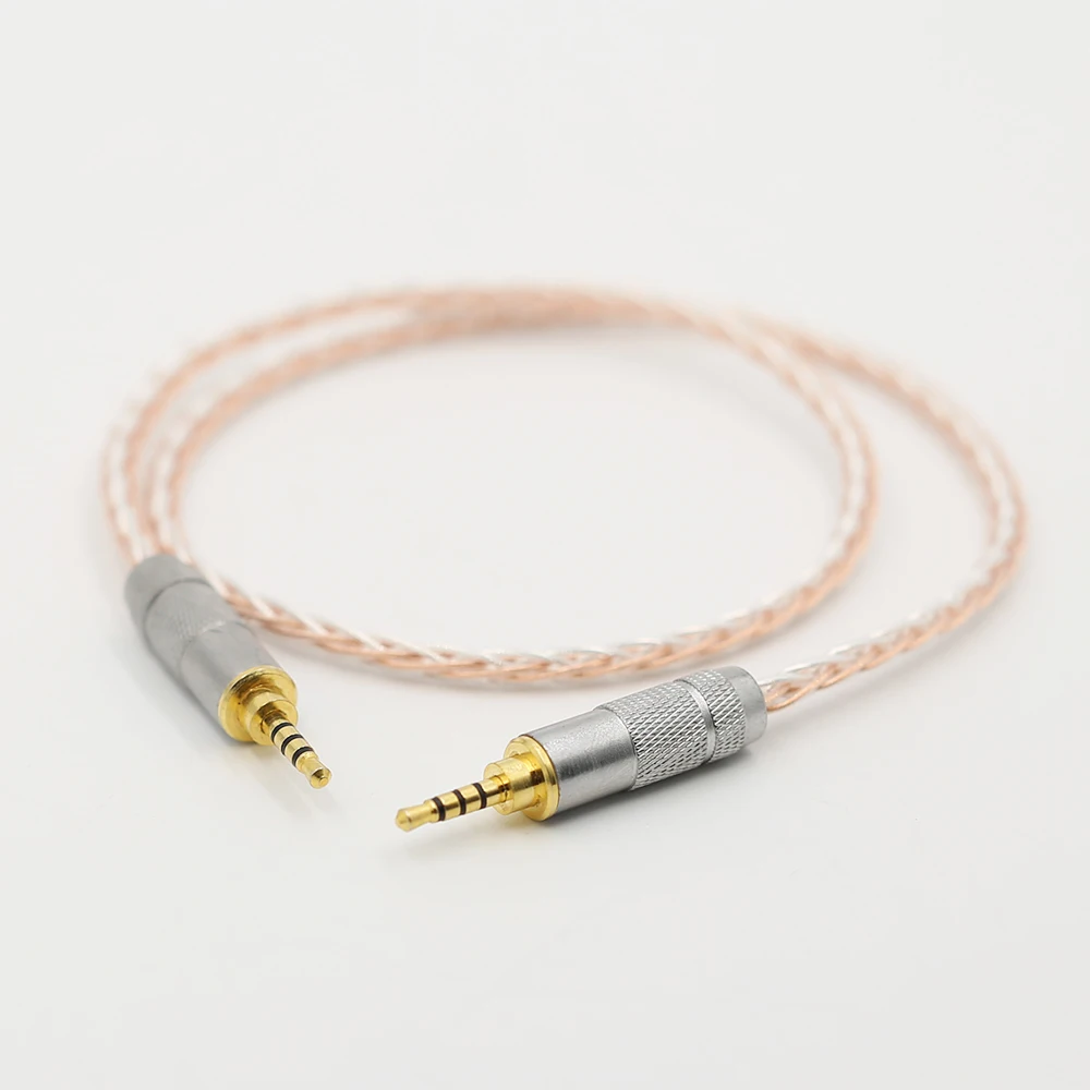 

8Croes Copper Silver Mixed Audio Male to Male Aux Headphone Upgrade Cable With Gold Plated 2.5mm To 2.5mm TRRS Balanced 4Pin