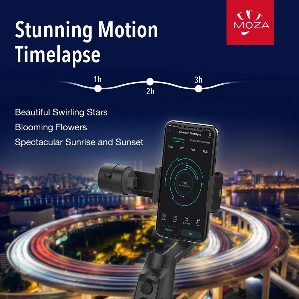 MOZA MINI MI 3-Axis Gimbal стабилизатор для смартфона iPhone X 8 7 6 Plus samsung S9/S9+ S8 беспроводной телефон зарядки в режиме создания