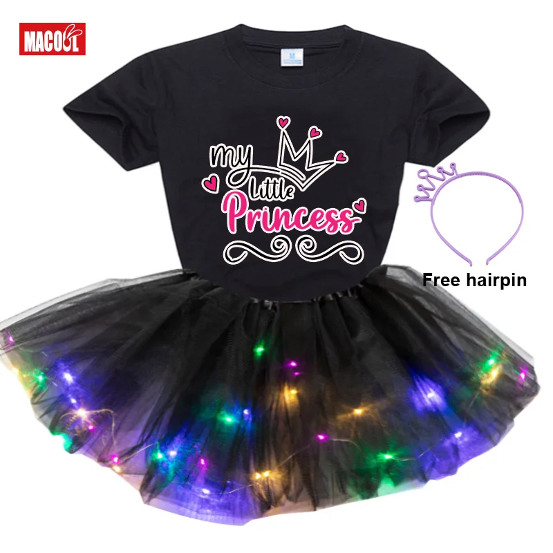 

Girls Cute Tutu Skirt Rainbow Princess Dress Girl Kids Party Stunning Skirt Sequin Light Skirt Dress Rainbow Skirt Easter Tutu