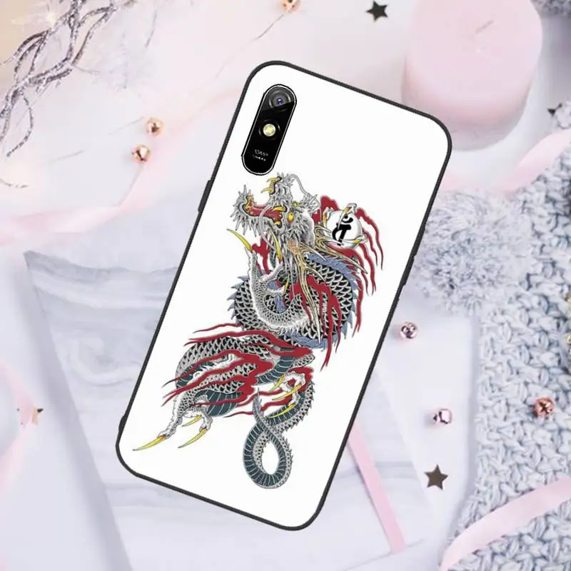 

Flower dragon snake Phone Case For Xiaomi Mi Redmi Note 7 8 9 pro 8T 9T 9S 9A 10 Lite pro