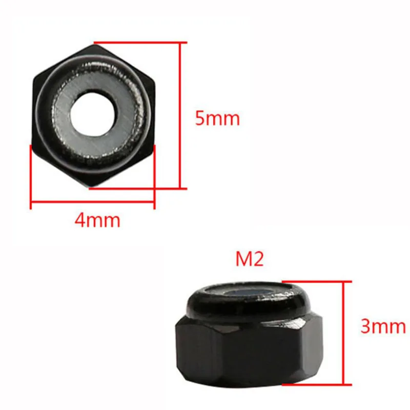 50 шт алюминиевый сплав m2 гайка