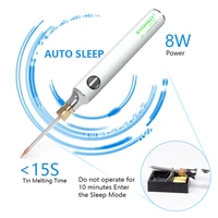 portable electric adjustable temperature digital display 8w 5v mini tin soldering iron kit with 24v 3a power supply