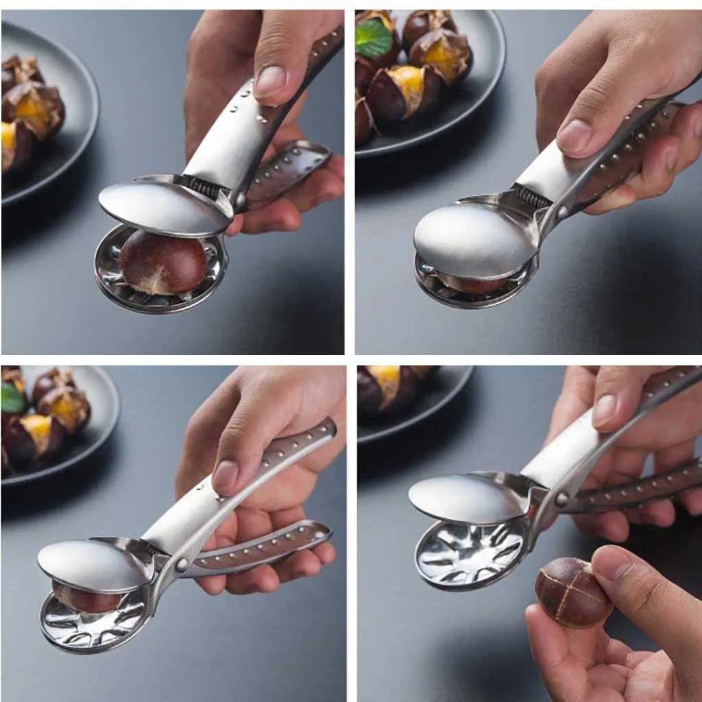 Домашний Кухня гаджеты инструмент для фруктов и овощей нож с зажимом каштанов