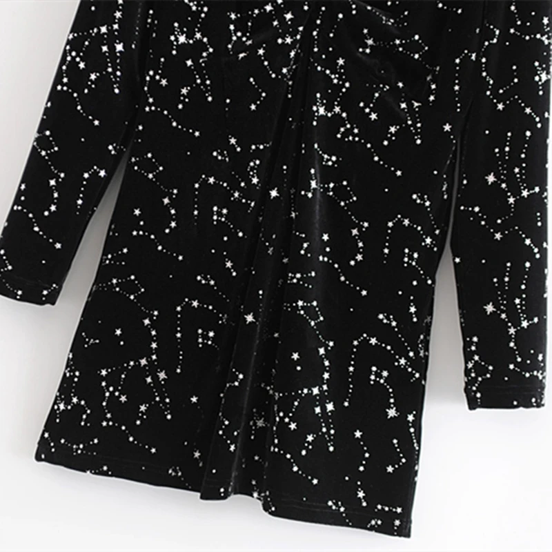 Платье миди женское с длинным рукавом и V образным вырезом|Женские платья| |