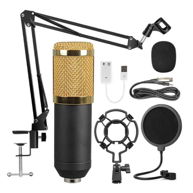 

BM-800 Suspension Microphone Kit, 360 degree Universal Desktop Bedside Cantilever Bracket Live Broadcast K Song Kit