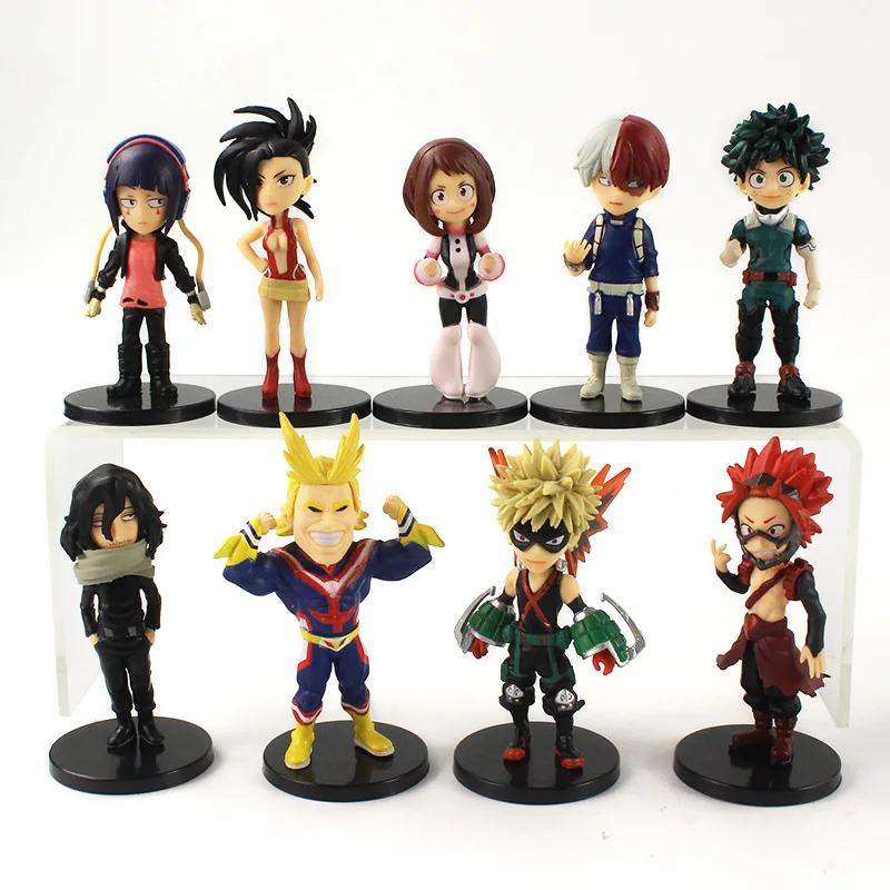 7 см-10 см 9 шт. мой герой Цифры Izuku Midoriya Todoroki шото Bakugo Katsuki все возможно Ochaco эйджиро