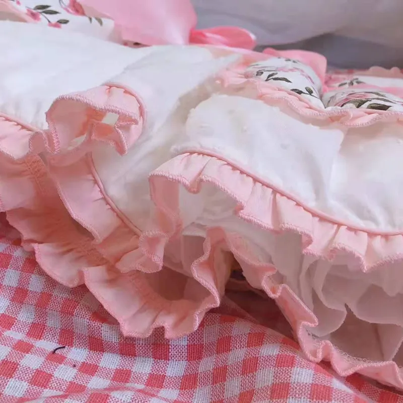 3 шт. детское платье с коротким рукавом и бантом цветами | Детская одежда обувь