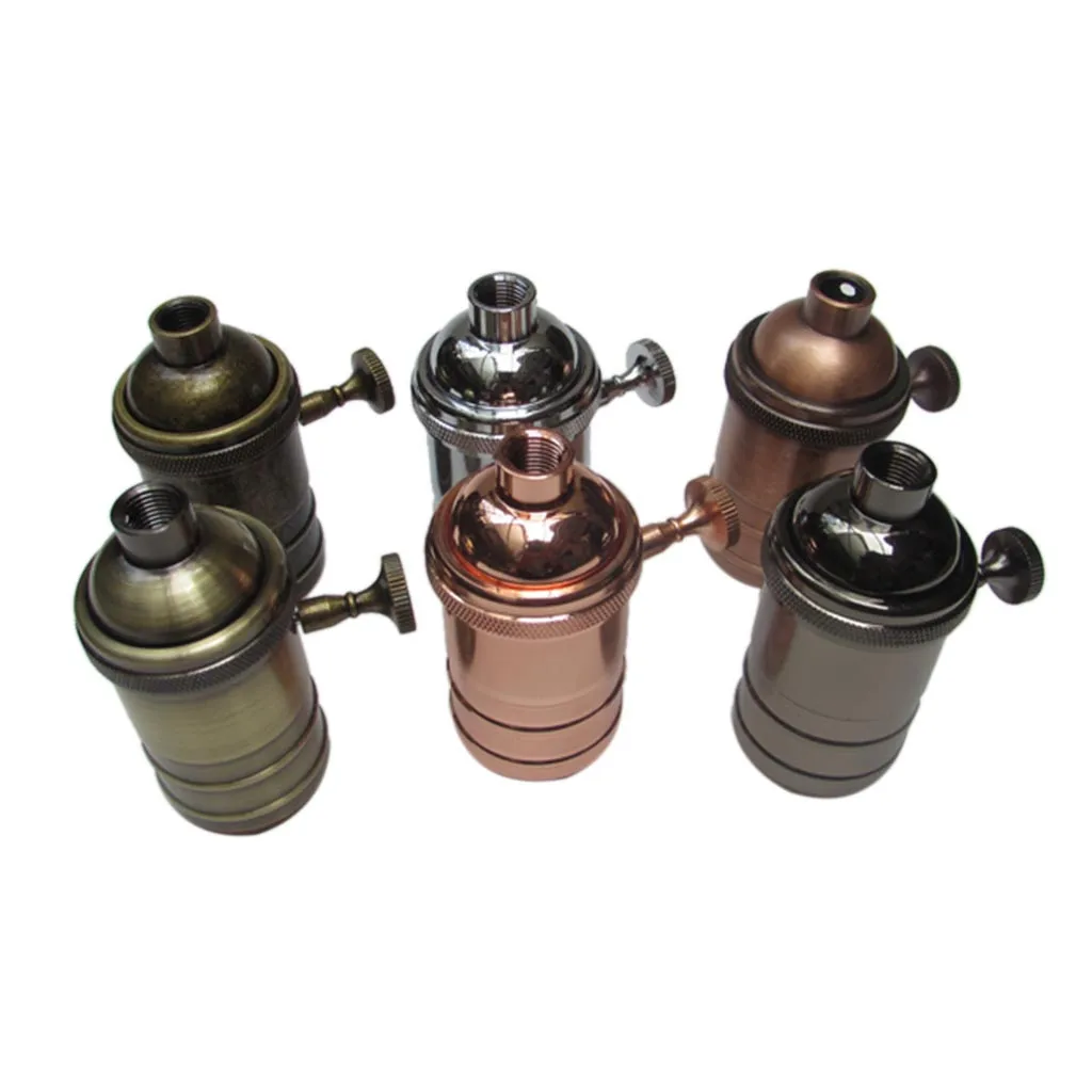 

Edison Lamp Base Pendant Light E27 Screw Bulb Base Deco Industrielle Vintage Retro Aluminum Pendant Lights Nordic Loft Hang Lamp
