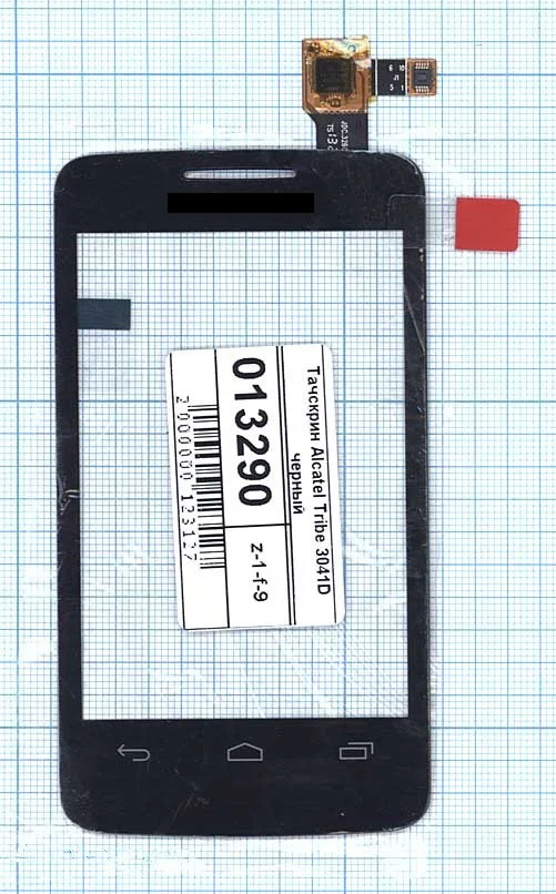 Сенсорное стекло (тачскрин) для Alcatel Tribe 3041D черный Диагональ 3.5 | ЖК-экраны