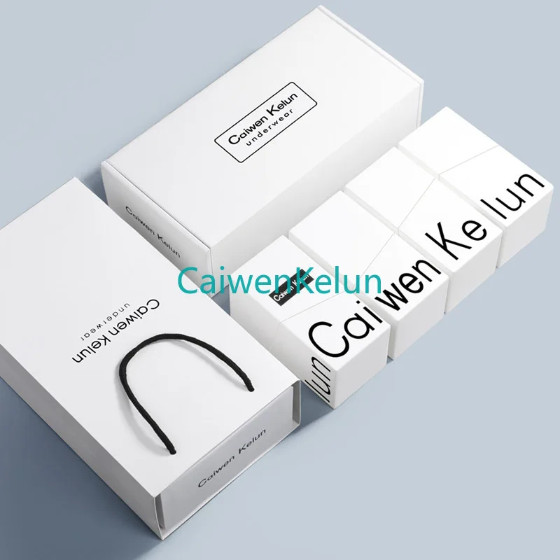 4-piece Gift Box Men's Boxer Briefs, Real Ice Silk Summer Thin Section, Breathable Trendy Personality Boxer Briefs