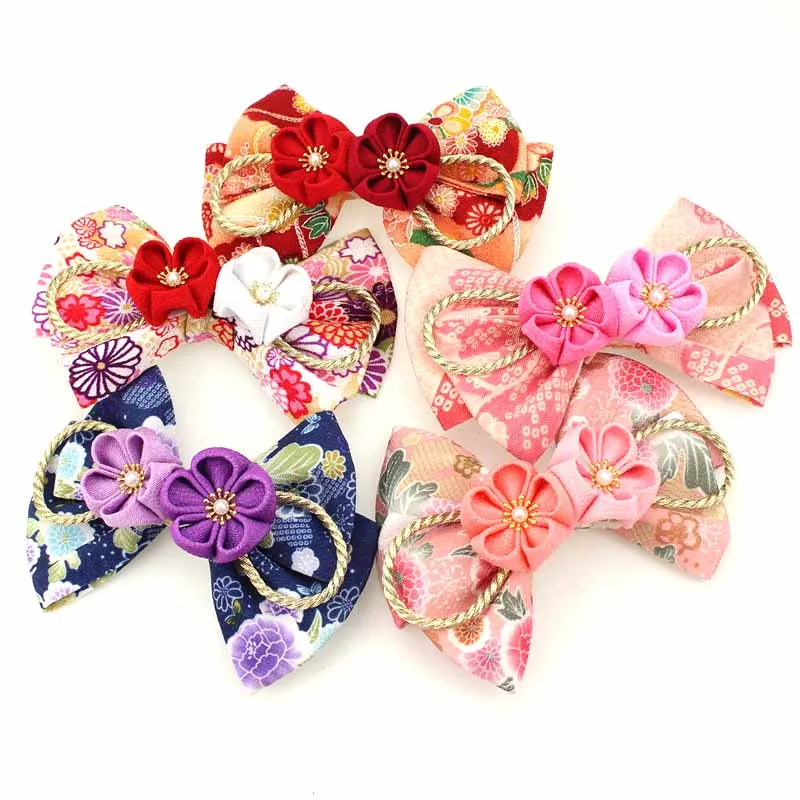 Заколка для волос в японском стиле Kanzashi цветок Бабочка Свадебный Выпускной