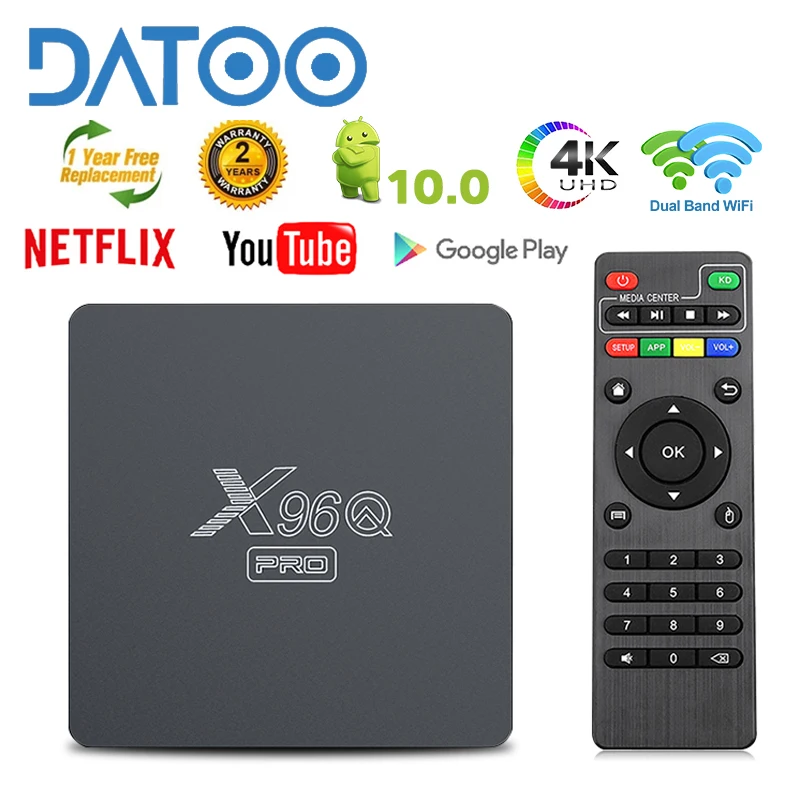 

X96Q Pro Smart iptv box Android 10.0 TV BOX Allwinner H313 Quad Core 2.4G WiFi 4K 1080P 2G 16GB Media Player ip tv Set Top Box