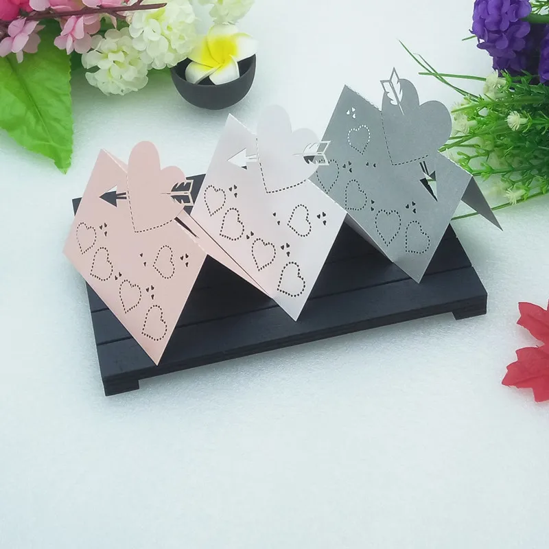 

50Pcs New Logo Table Wedding Birthday Party Hotel Place Card Love Shape Wedding Party Customization Table Card 5Z