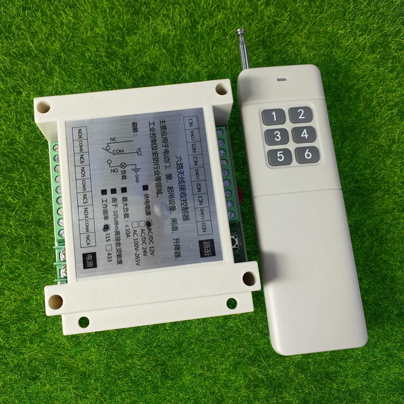 1000 м DC12V 24V 36V 48V 6CH Беспроводной светодиодный светильник с дистанционным
