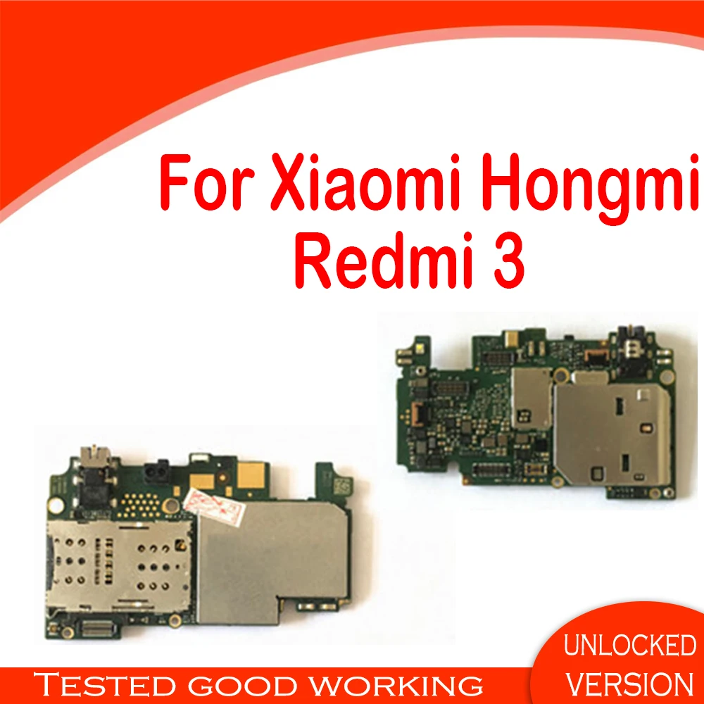 Разблокированная материнская плата для Xiaomi Hongmi 3 Redmi оригинальная замена ОС Android