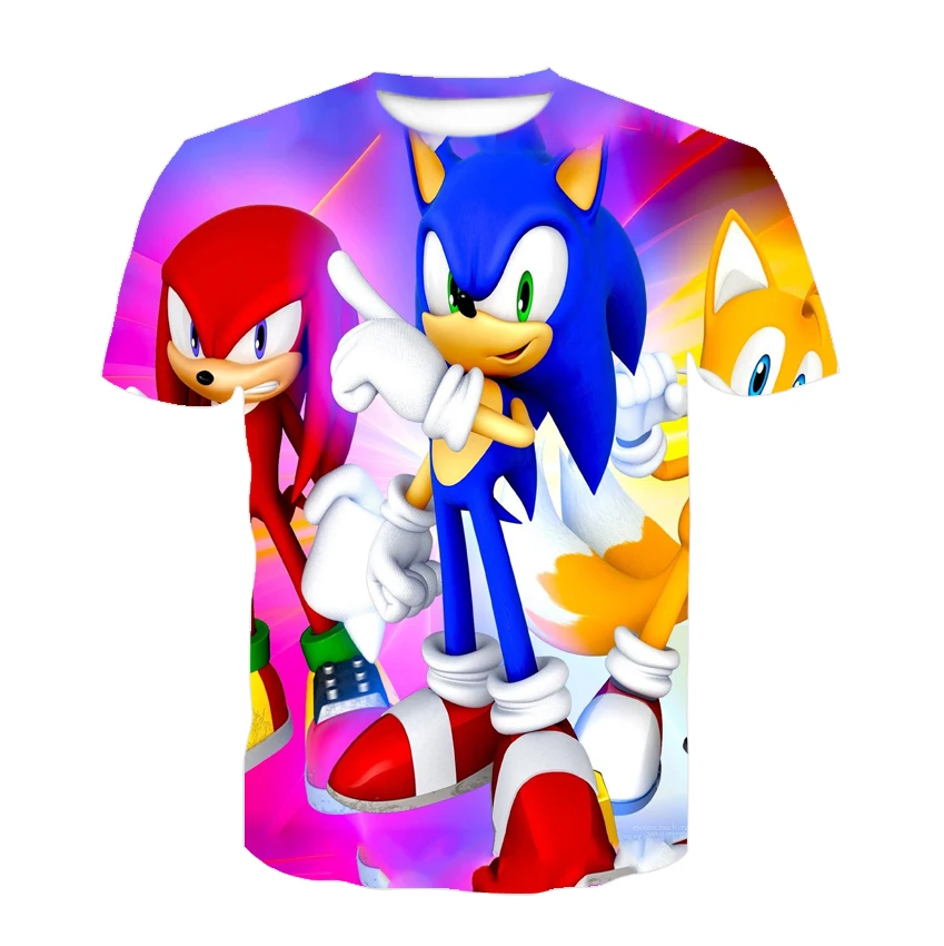 

Novo vero 3d sonic men roupas impressas t-shirts dos desenhos animados engraado estilo rua t camisa moda desenhos animados son