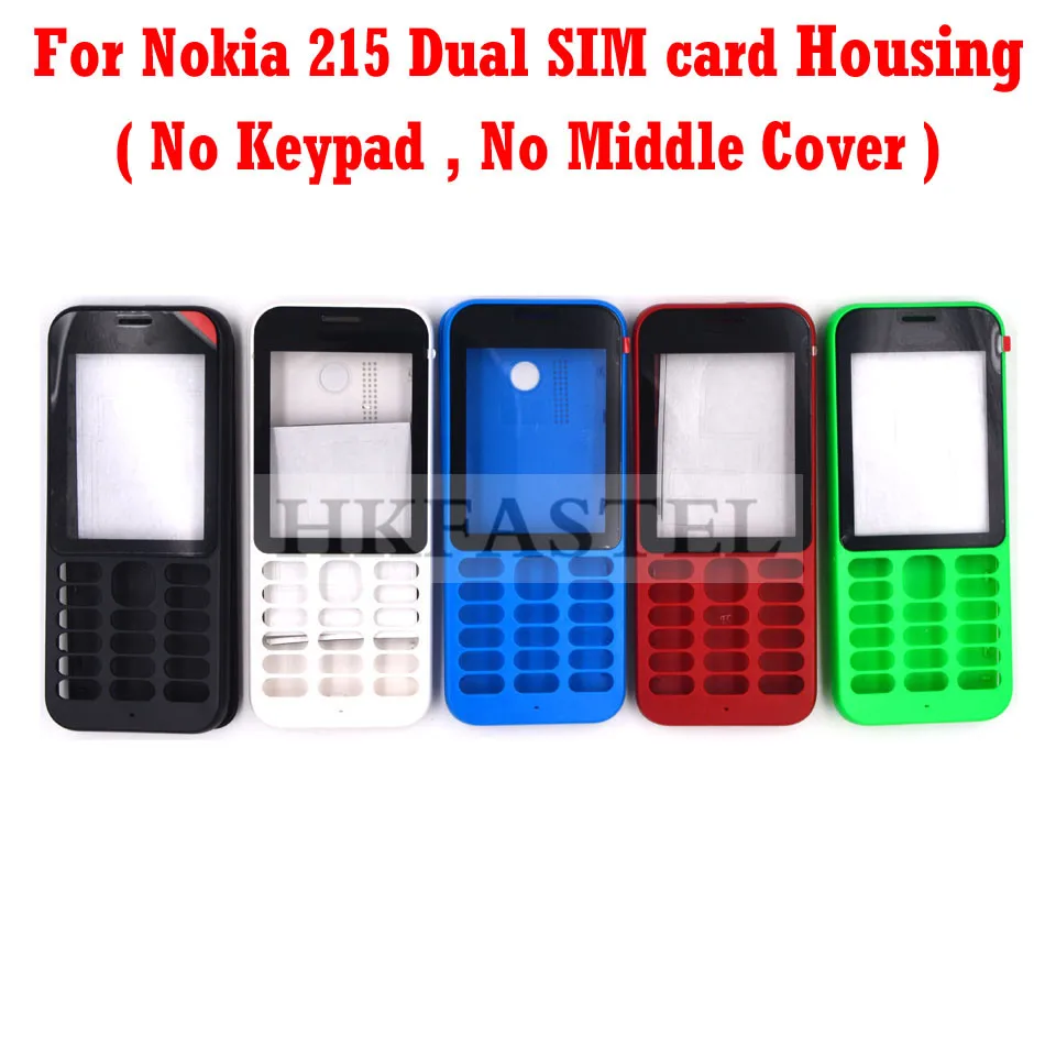 HKFASTEL высококачественный корпус клавиатуры для Nokia 215 Dual SIM Полный Мобильный телефон чехол с клавиатурой