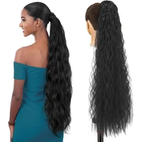 azqueen wavy synthetic hairpiece with ponytail womens daily wear is extra long 85cm synthetic hair%ef%bc%8885cm%ef%bc%89