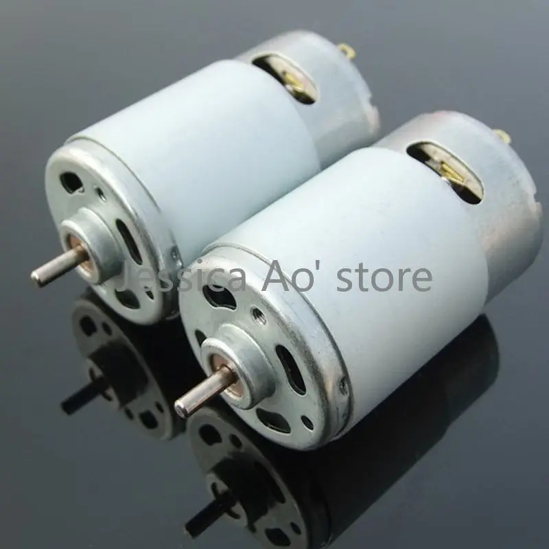 555# DC Motor 12-24V 80-100MA RPM 3500 Common Magnet Large Torsion Metal Case Electric Drill Motor Carving Machine Motor