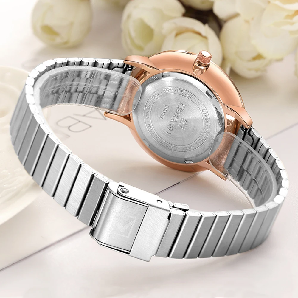 

Luxury Women Watches Rose Gold Analogue Quartz Wrist Watch Female Clock Ladies Stainless Steel Watch relogios feminino