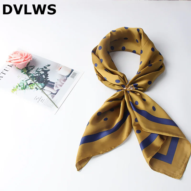 

2020 New Style Spring Summer Silk Scarves for Women White and Black Dot Printed Winter Scarf Women 2018 Elegant Chiffon Hijab