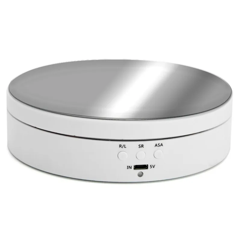 White(with mirror) 360 градусов круглый вращающийся Поворотный Стол Дисплей Стенд аксессуары для фотостудии съемки фото фон стенд - Цвет: White(with mirror)