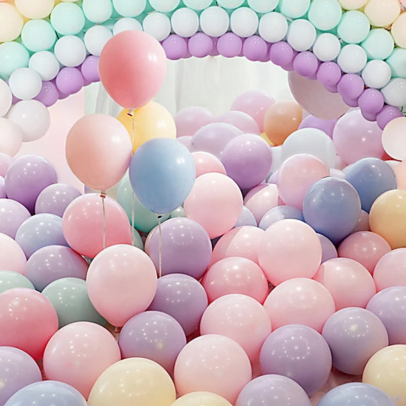 

100Pcs 10 Inch Pastel Balloon Macaroon Colored Pastel Party Wedding Decor Balloon