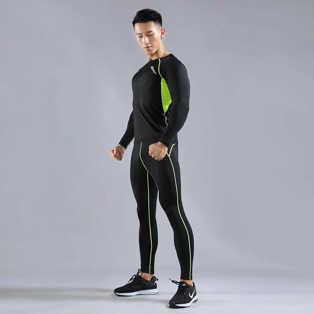 2 шт./компл. мужской спортивный костюм компрессионная одежда для тренажерного