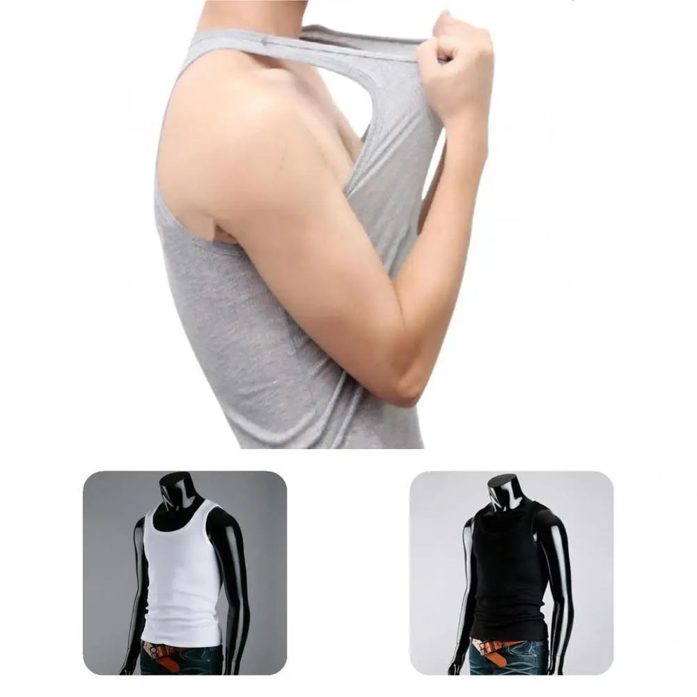 

Thick Ribbing Comfortable Pure Color Slim Vest Top for Playing Basketball