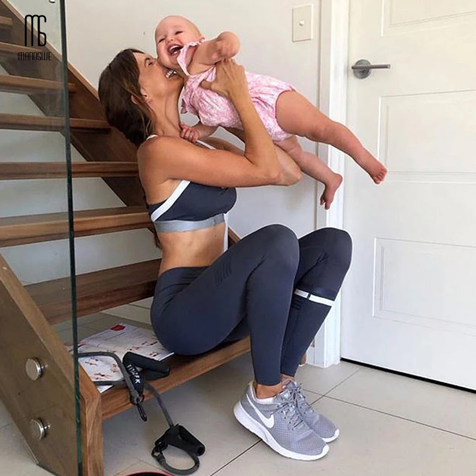 Женский спортивный костюм для йоги фитнеса спортзала пуш-ап комплект эластичный