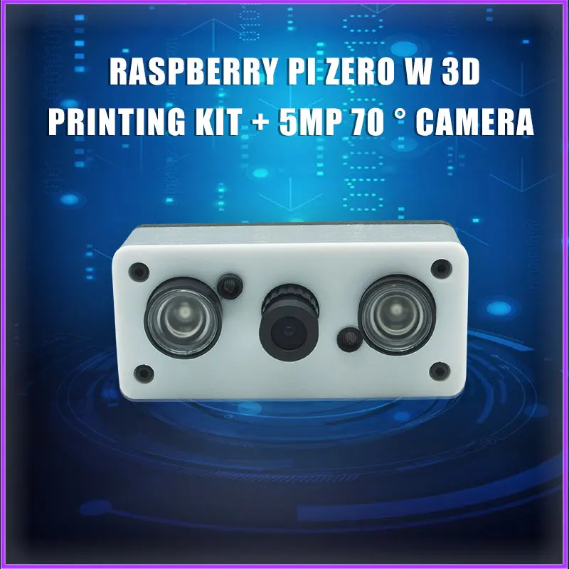Raspberry Pi Zero W Kit 3D печати чехол + 5MP 70 ° и функцией ночной съемки Камера SD картой